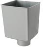 First Plast RCQ100AC Raccoglitore Pluviale Quadrato, Acciaio, 100 mm