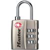Master Lock 4680EURDNKL Lucchetto per bagagli approvato dalla TSA con combinazione, Grigio, 5.5 x 3 x 2.6 cm