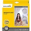 Schellenberg 50311 Plus 2,5 m x 12 m, zanzariere Doppi, Montaggio a soffitto sopra Il Letto, Inclusi Ganci e tasselli a Vite, Bianco, letti a due piazze