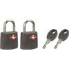 Master Lock 4695EURTAST Confezione da 2 Lucchetto per bagagli in alluminio approvato dalla TSA, Colore casuale, 3.8 x 2.3 x 1.1 cm