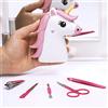 Thumbs Up - set per la cura delle mani Unicorn Vanity Tool kit, bianco/rosa, 11 x 12 x 3.5 cm