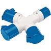Draper 230 VSSP16 3 Way splitter, 230 V, blu