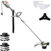 IKRA decespugliatore elettrica IES 1000 C, incl. 2 bobine, lama per sterpaglie, tracolla e occhiali protettivi