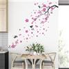 WALPLUS 150 x 90 cm, Walplus-Adesivi per parete, motivo: Fiori di ciliegio e farfalle, rimovibile, in vinile, arte murale, decorazione per soggiorno, camera da letto, Home Décor-Carta da parati per la camera dei bambini, in confezione regalo, multicolore