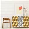 Walplus fw4913-com-wm5114 x 2/WM5117 x 2 Northern Star Modello Giallo e cubi 3D Autoadesivo Decal mobili Wrap, Vinile, Multicolore, 64 x 5.5 x 5.5 cm