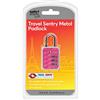 Safe and Sound Travel Travel Sentry approvato metallo lucchetto con combinazione Resettabile fresata con rotelle. Colore ricevute varia