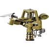 Ribimex Irrigatore a Battente Senza Puntale, Metallo | Settore Regolabile 0-360°, Copertura fino a 400 m², Pressione 1-4 Bar, Ideale per Giardini, Prati e Aree Verdi, PRA/AB.1412