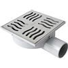 FIRST PLAST CHABS15IN Chiusino Sifonato in ABS con griglia inox; dimensioni 150x150 mm