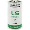 Saft PILA SAFT LITIO LS33600 3,6V LS33600 17Ah LI SOCI2 16500mAh R20 D TORCIA bottone