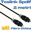 Wttelettronica Cavo da 0,5 a 20m audio TOSLINK ottico digitale spdif in fibra optical cable tv