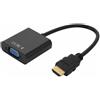 HDMI to VGA 1080P ADATTATORE CONVERTITORE PC VIDEO DISPLAY INFORMATICA