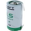 Saft PILA SAFT LS33600 3.6 V LITIO CON LAMELLE 17Ah TORCIA D Li-SoCI2 LITIO ER34615 S