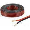 EACHITALY Cavo audio 85 metri bipolare matassa per casse stereo rosso nero