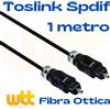 Wttelettronica Cavo da 0,5 a 20m audio TOSLINK ottico digitale spdif in fibra optical cable tv