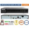 HIKVISION HWN-4104MH HIWATCH SERIES NVR 4K HD 4CH@8MPX H.265+ 80MBPS P2P ONVIF