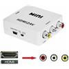 MINI HDMI A COMPOSITO AV Audio Video RCA riconoscimento Adattatore Convertitore