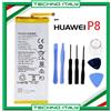 Huawei BATTERIA PER HUAWEI P8 HB3447A9EBW 2600mAh PARI ALL'ORIGINALE + KIT SMONTAGGIO