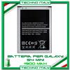Batteria per Samsung Galaxy S4 Mini i9190 EB-B500BE CAPACITA' ORIGINALE