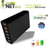 New Net CARICATORE PER Xiaomi Mi3 6 porte usb Quick Charge 2,0 NERO 03006