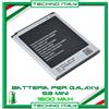 Batteria per Samsung Galaxy S3 Mini i8190 EB-L1M7GLU CAPACITA' ORIGINALE