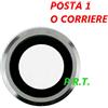 LENTE VETRINO iPhone 6 FOTOCAMERA POSTERIORE CON ANELLO CORNICE SILVER ARGENTO