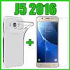 Cover per Samsung Galaxy J5 2016 Silicone Trasparente Custodia + Pellicola Vetro