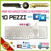 Olidata 10x TASTIERA PC MAC PS2 PS/2 QWERTY porta SERIALE BIANCA CON FILO rivenditori