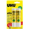 UHU 2 Tubetti Colle Stick 21 Carta Cartone Scuola Ufficio Cancelleria Adesivo