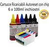 BELLIVESTORE KIT 4 Cartucce Ricaricabili per Epson Expression XP-202 XP-205 XP-405 BL18