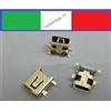 connettore a saldare mini USB femmina 4 fissaggi orizzontali 8pin 180° SMT