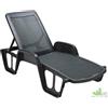 IPAE-PROGARDEN LETTINO SDRAIO PIEGHEVOLE RESINA EFF. RATTAN ANTRACITE L192xP71xH100 RECLINABILE