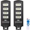 Lampione stradale led 120w con pannello solare luce fredda crepuscolare 2 PEZZI