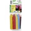 VERDEMAX 20 Etichette Colorate a Punta Plastica+Matita per Vasi Giardino cm10 Verdemax
