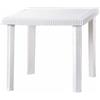 DIMAPLAST Tavolo Figaro Garden Rattan Bianco 80X80 Dimaplast2000 Giardino Bar Ristorante
