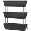 Deroma Trio Anthracite ENJOY 50cm vaso deroma vaso tris vaso da arredo vaso a balcone
