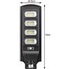 Lampione stradale led 180w con pannello solare luce fredda crepuscolare