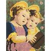 stafil QUADRO CANOVACCIO MEZZO PUNTO PICCOLO DA RICAMARE 15x20 + filo ANGELI CANTORI