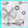 Hoomei VENTILATORE DA TAVOLO PORTATILE CROMATO IN ACCIAIO 50W ROTAZIONE AUTOMATICA