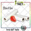 New Net Rotolo di sacchetti per sottovuoto 22cm x 5metri SOTTO VUOTO 08005