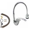 Leovin MISCELATORE LAVABO A DOCCIA RUBINETTO DOCCETTA SNODATOPER CUCINA LAVELLO
