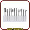 GdTech Racing 10 PUNTE FRESE in METALLO DURO AL CARBURO DI TUNGSTENO Gambo 3 mm PROFESSIONALI