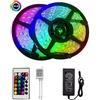 LEOVIN Striscia LED RGB 5050 5M Impermeabile IP65 Telecomando 20 Colori Interno Esterno