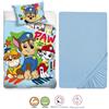 Paw Patrol Blu 3Pezzi Set Lettino Culla Copripiumino Federa Lenzuola c/Angoli