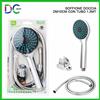 DOCCIA DOCCETTA SOFFIONE 10 CM CON TUBO FLESSIBILE 1,5 METRI + SUPPORTO MURO