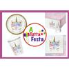 KIT ADDOBBI FESTA COMPLEANNO UNICORNO X8X16X24X32X40 PERSONE PIATTI BICCHIERI