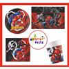 Disney KIT ADDOBBI FESTA COMPLEANNO SPIDERMAN X8X16X24X32X40 PERSONE PIATTI BICCHIER