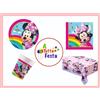 Disney KIT ADDOBBI FESTA COMPLEANNO MINNIE X8X16X24X32X40 PERSONE PIATTI BICCHIERI TO