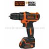 BLACK+DECKER TRAPANO AVVITATORE A BATTERIA BLACK+DECKER BDCDD12 10,8V 1,5AH LITIO MANDR.10mm.