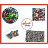 KIT ADDOBBI FESTA COMPLEANNO AVENGERS X8X16X24X32X40 PERSONE PIATTI BICCHIE