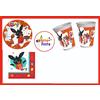 Disney KIT ADDOBBI FESTA COMPLEANNO BING X8X16X24X32X40 PERSONE PIATTI BICCHIERI